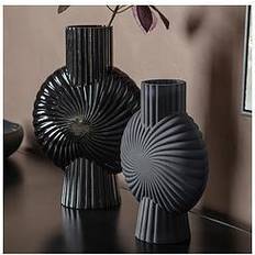 Crossland Grove Gallery Interiors Cassis Frosted Black Small Vase