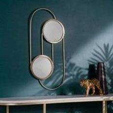 Mirrors Paoletti Abstract Double Round Circular Wall Mirror