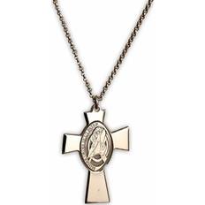 Halsband jesus smycken Unisexhalsband Amen Croce Gesu Madre Perla