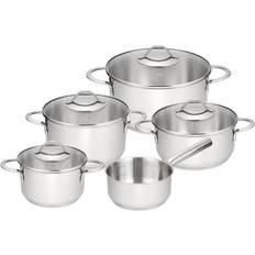 Värmeresistenta Handtag Set Kitchen Essentials Steel Set med lock 9 delar