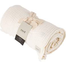 Lark Crinkle Cotton Fringed Blankets White