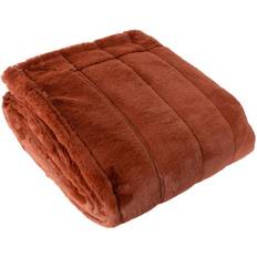 Paoletti Empress Faux Fur Blankets Brown, Natural