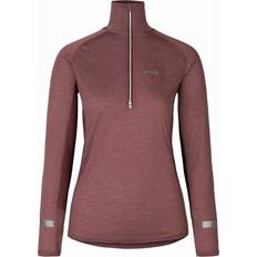 Ull Undertrøyer Johaug Aerial Wool Mix Half Zip Top 2.0 - Burgundy