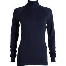 Bambus Undertrøyer Tufte Bambull Half Zip Women - Dark Blue