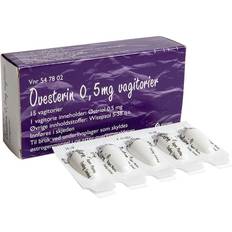 Reseptfrie legemidler Ovesterin 0.5mg 15 st Vagitorier