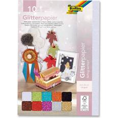 Papeles de Seda y Crespón Folia Glitter Paper 10-pack