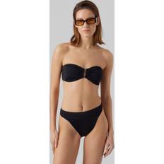 Vero Moda Women Swimwear Vero Moda High Waisted Brazilian Bikini Bottoms - Black