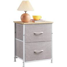 Somdot Nightstand with 2 Drawers Bedside Table 11.8x16.5"