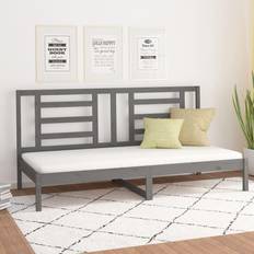 vidaXL Grey, 90 Solid Pine Day Bed Sofa