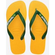 Femme - Jaune Chaussons et Sandales Havaianas Brasil Logo Mixte - Pop Yellow