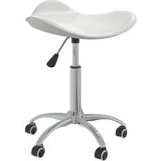 VidaXL Weiß Sessel vidaXL Friseur Rollhocker Kunstleder Sessel