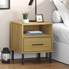 Pine Bedside Tables vidaXL Solid Wood Pine Cabinet Bedside Table