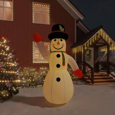 Natale Decorazioni per Feste vidaXL Inflatable Snowman Holiday Blow up Ornaments Decorations with LEDs