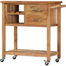 Carrelli Tavolo vidaXL Solid Acacia Trolley Table