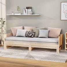 vidaXL Ausziehbares Tagesbett Massivholz Sofa 3-Sitzer