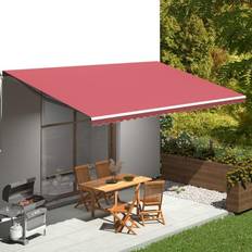 Rouge Auvents de Terrasse vidaXL Tissu de Remplacement Pour Auvent Bordeaux Rouge 6 x 3.5 m Burgundy Red