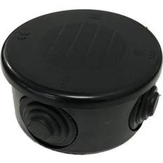 Wiska IP55 Round Black Plastic Junction Box Grey 665N