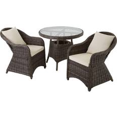 tectake garden furniture Zurich with 2 armchairs Patio Dining Set
