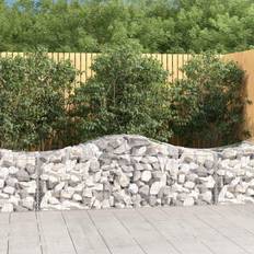 Iron Gabion Baskets vidaXL Arched Gabion Baskets 6 pcs 200x50x60/80 cm Galvanised Iron