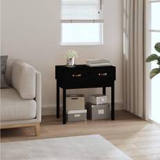 Noir Tables Console vidaXL Table de Couloir 76.5 x 40 x 75 cm Table Console