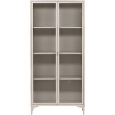 Beige Vitrines en verre Venture Design Piring Glass Cabinet 90x190cm