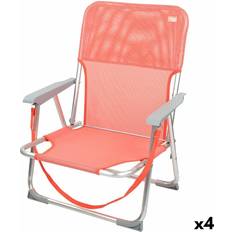 Orange Campingstolar Hopfällbar stol aktive flamingo korall 44 x 72 x 35 cm 4 antal