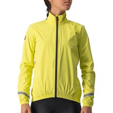 Castelli Chaqueta Fina Impermeable Emergency 2 Amarillo Brillante Mujer - Yellow