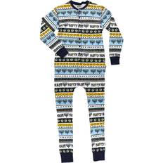 Orange Night Garments Happy Hanukkah Kids Flapjack Pajamas Orange/Blue/White