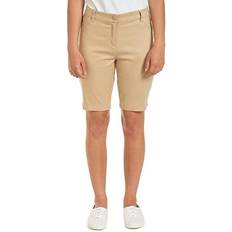 Children's Clothing Nautica womens School Uniform Stretch Bermuda Shorts, Khaki