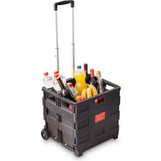 Shopping Trolleys Relaxdays Heavy Duty Foldable Shopping Trolley - Black