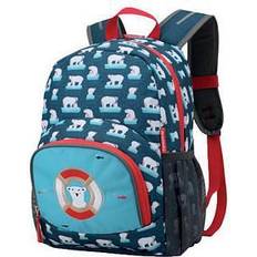 Kinder - Weiß Taschen Donau Kindergartenrucksack Eisbär Kunstfaser blau/weiß