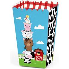 Birthdays Popcorn Boxes Farm animals baby shower or birthday party favor popcorn treat boxes 12 ct