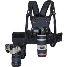 Camera Bags Micnova Dual multi camera carrier chest harness vest with mounting hubs, side