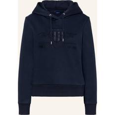 Gant Women Tonal Archive Shield Hoodie Blue