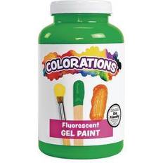 Colorations Fluorescent Gel Paint Neon Green 16 oz