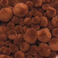 Red Pom Poms Colorations Pom-Poms Brown 100 Pieces