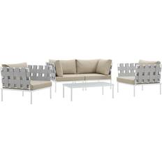 Black Outdoor Lounge Sets modway Harmony 5 Outdoor Lounge Set