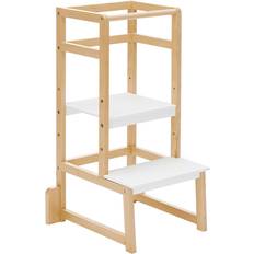 Blanco Taburetes Fillikid Torre De Aprendizaje Infantil Madera