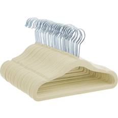 Beige Hooks & Hangers Basics Kids Velvet, Non-Slip Clothes Hangers, Beige - Pack of 50