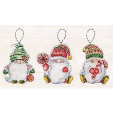 LUCAS counted cross stitch kit "toys kit christmas gnomes set of 3 pcs. ca