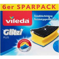 Vileda Scourers & Cloths Vileda Glitzi Plus Dish Sponges Set of 6