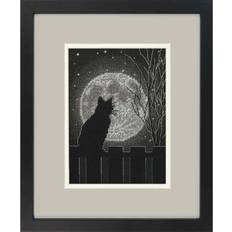 Counted Cross Stitch Kit 5 x 7 in Black Moon Cat