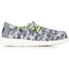 Mocasines Hey Dude Wally Youth Camodino 40043-425 Gris