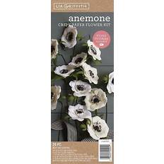 White Silk & Crepe Papers Crepe Paper Flower Kit -Anemones