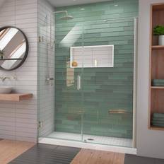 Silver Shower Doors DreamLine Unidoor-LS 55-56 Frameless Hinged Shower