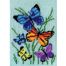 Needlepoint Kits Needlework Kits 5"X7" Stitched In Yarn Butterflies Galore Needlepoint Kit