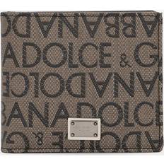 Beige Wallets Dolce & Gabbana Brown Black Jacquard Bifold Wallet - 8Z072 MARRONE/NERO/B UNI