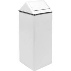 Cleaning Equipment & Cleaning Agents 1411HTWH 21 Gallon White Steel Receptacle with Swing Top Lid