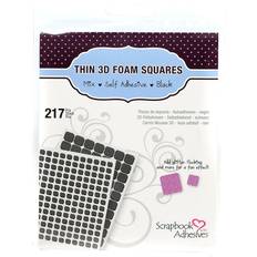 Thin Black 3D Foam Self Adhesive Squares Scrapbook Adhesives