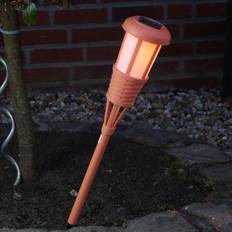 Orange Bodenbeleuchtung LED Solar Fackel FLAME Bodenbeleuchtung